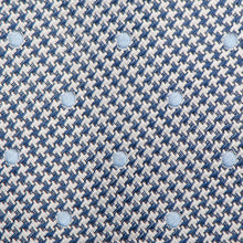 Load image into Gallery viewer, Dotted Herringbone Gray Silk Tie
