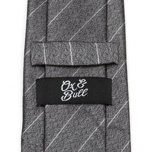 Load image into Gallery viewer, Woven Gray Stripe Men's Tie
