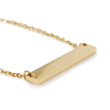 Load image into Gallery viewer, Stainless Steel Gold Engravable Bar Pendant Women's Necklace
