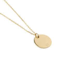 Load image into Gallery viewer, Stainless Steel Gold Engravable Round Rope Edge Pendant Women's Box Chain Necklace
