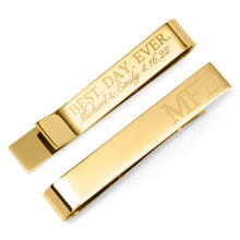 Load image into Gallery viewer, Best Day Ever Gold Engravable Tie Bar
