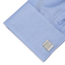 Load image into Gallery viewer, Silver Herringbone Cufflinks
