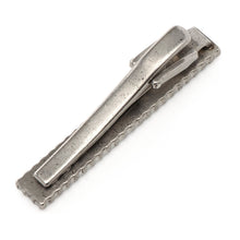 Load image into Gallery viewer, Antique Silver Herringbone Tie Clip
