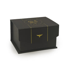 Load image into Gallery viewer, Black and Gold Knot Cufflinks
