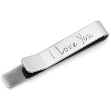 Load image into Gallery viewer, I Love You Hidden Message Tie Bar
