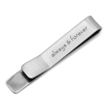 Load image into Gallery viewer, Always and Forever Hidden Message Tie Bar
