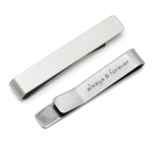 Load image into Gallery viewer, Always and Forever Hidden Message Tie Bar
