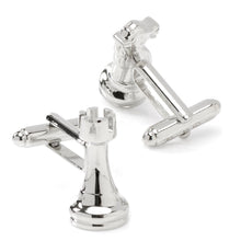 Load image into Gallery viewer, Knight and Rook Chess Piece Cufflinks
