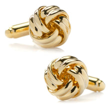 Load image into Gallery viewer, Gold Knot Cufflinks
