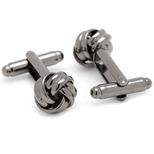 Load image into Gallery viewer, Gunmetal Knot Cufflinks
