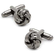 Load image into Gallery viewer, Gunmetal Knot Cufflinks
