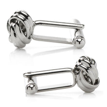 Load image into Gallery viewer, Silver Knot Cufflinks
