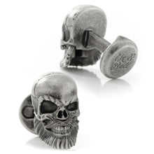 Load image into Gallery viewer, Stainless Steel Mustache Skull Cufflinks
