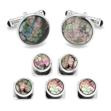 Load image into Gallery viewer, Mosaic Smoke Mother of Pearl 5-Stud Set
