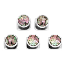 Load image into Gallery viewer, Mosaic Smoke Mother of Pearl 5-Studs
