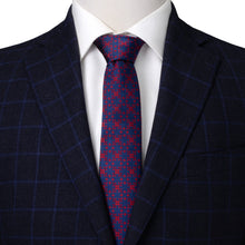 Load image into Gallery viewer, Navy/Red Patterned Men's Tie
