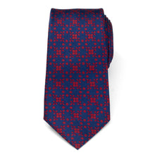 Load image into Gallery viewer, Navy/Red Patterned Men's Tie
