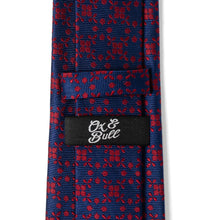 Load image into Gallery viewer, Navy/Red Patterned Men's Tie
