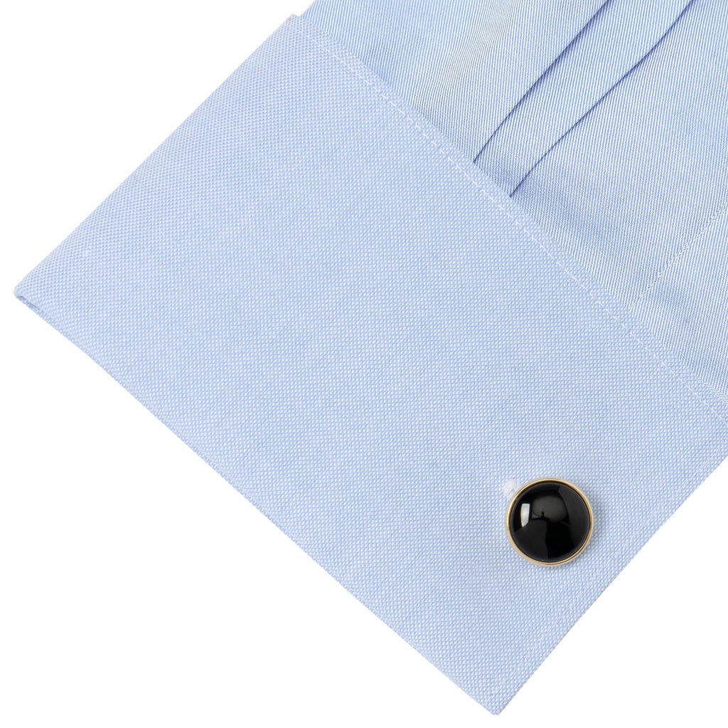 Gold and Onyx Cufflinks
