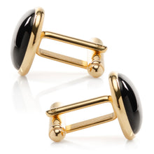 Load image into Gallery viewer, Gold and Onyx Cufflinks

