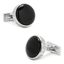 Load image into Gallery viewer, Onyx I Love You Stainless Steel Cufflinks

