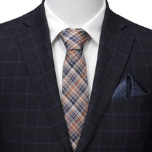 Load image into Gallery viewer, Gray Plaid Men's Tie

