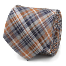 Load image into Gallery viewer, Gray Plaid Men's Tie
