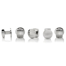 Load image into Gallery viewer, Stainless Steel Tartan Plaid 5-Stud Set
