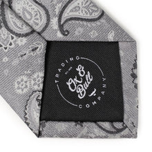 Load image into Gallery viewer, Gray Paisley Men's Tie
