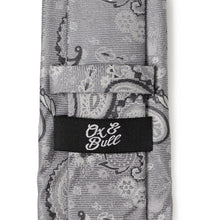 Load image into Gallery viewer, Gray Paisley Men's Tie
