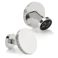 Load image into Gallery viewer, Stainless Steel Engravable Pave Edge Cufflinks
