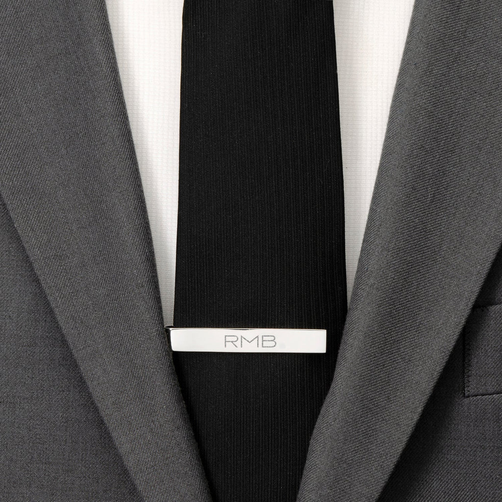 Engravable Rope Border Round Cufflinks and Tie Bar Gift Set