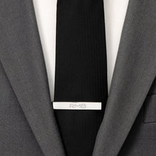 Load image into Gallery viewer, Engravable Rope Border Round Cufflinks and Tie Bar Gift Set
