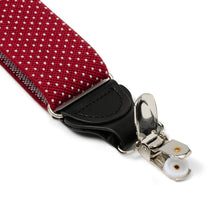 Load image into Gallery viewer, Maroon Dot Convertible Suspenders
