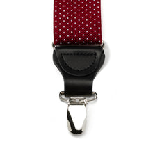Load image into Gallery viewer, Maroon Dot Convertible Suspenders
