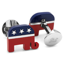 Load image into Gallery viewer, Stainless Steel Republican Elephant Cufflinks
