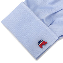 Load image into Gallery viewer, Stainless Steel Republican Elephant Cufflinks

