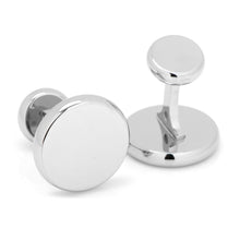 Load image into Gallery viewer, Stainless Steel Engravable Classic Round Cufflinks
