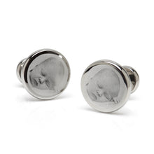 Load image into Gallery viewer, Stainless Steel Engravable Classic Round Cufflinks
