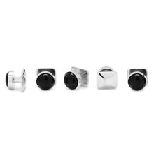 Load image into Gallery viewer, Mixed Pave Crystal and Onyx 5-Stud Set
