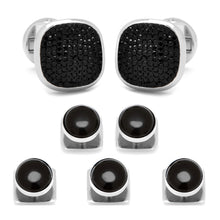 Load image into Gallery viewer, Mixed Pave Crystal and Onyx 5-Stud Set
