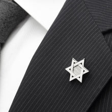 Load image into Gallery viewer, Star of David Stainless Steel Lapel Pin
