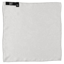 Load image into Gallery viewer, Soft Floral Gray Silk Men's Pocket Square
