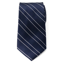 Load image into Gallery viewer, Classic Navy Stripe Men's Tie
