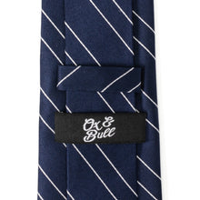 Load image into Gallery viewer, Classic Navy Stripe Men's Tie
