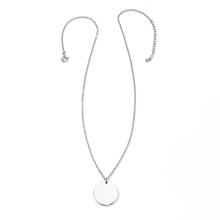 Load image into Gallery viewer, Stainless Steel Engravable Round Pendant Women's Necklace
