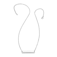Load image into Gallery viewer, Stainless Steel Engravable Bar Pendant Women's Necklace
