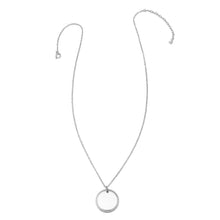Load image into Gallery viewer, Stainless Steel Engravable Round Rope Edge Pendant Women's Box Chain Necklace
