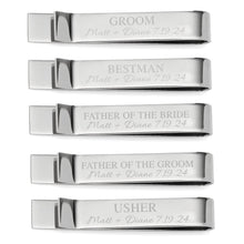 Load image into Gallery viewer, Wedding Party Engravable Tie Bar
