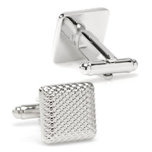 Load image into Gallery viewer, Silver Textured Square Cufflinks
